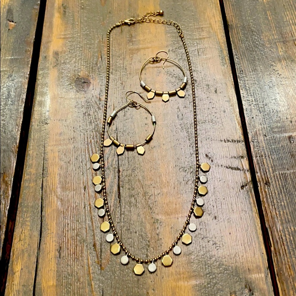 Boho Necklace with Matching Earrings NWOT